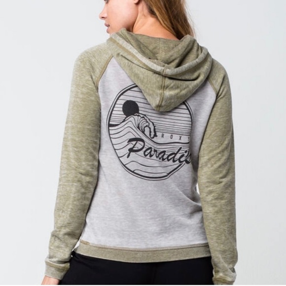 MAKE AN OFFER💚ROXY Paradise Hoodie🌴 - Picture 1 of 7